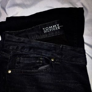 Boot leg dark blue jeans